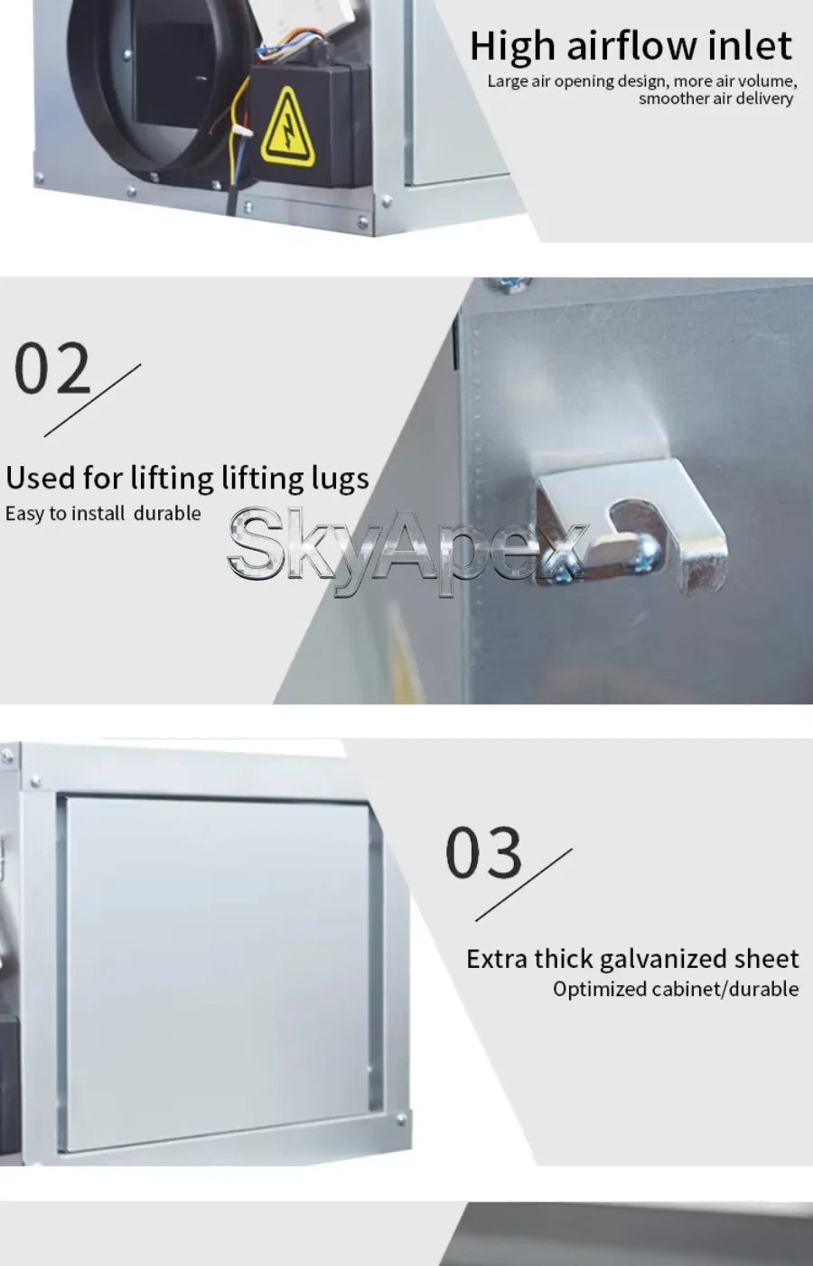 Factory Direct Powerful Smoke Extraction Fan Large Air Volume Commercial Kitchen Exhaust Hood Fan Total Smoke Elimination Blower