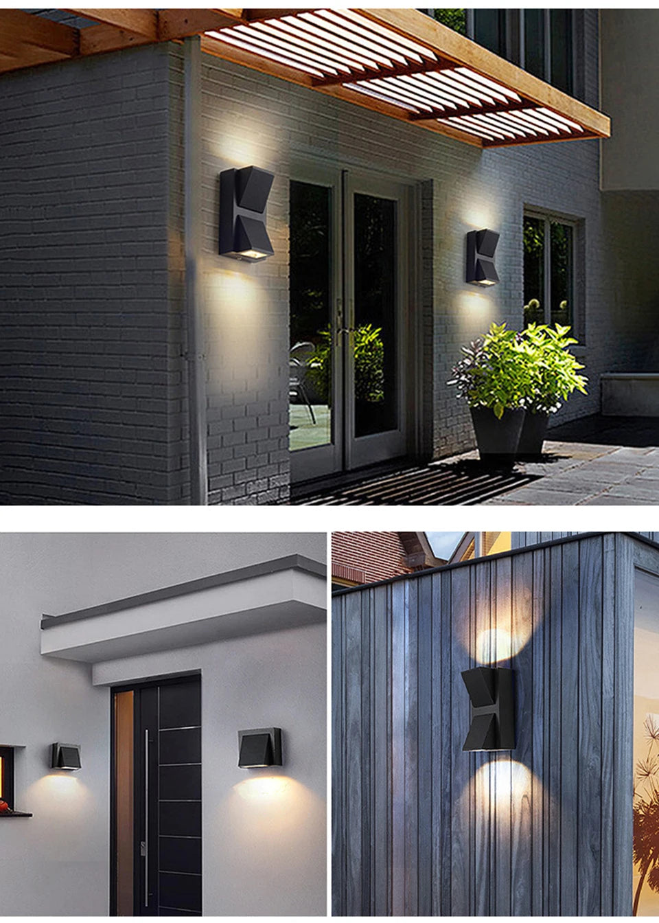 LED Wall Light Outdoor Waterproof IP66 Porch Garden Wall Lamp & Indoor Bedroom Bedside Decoration Lighting Lamp