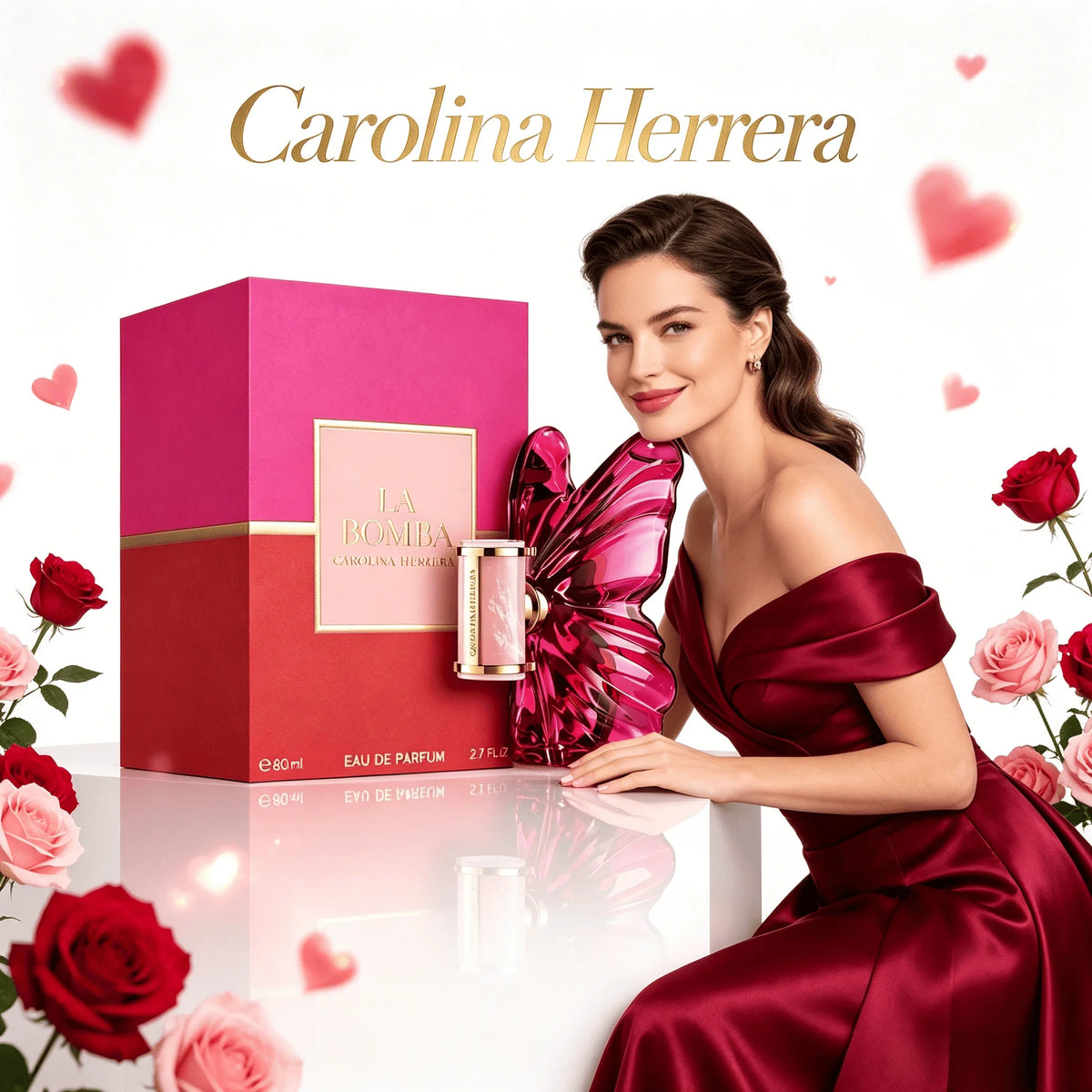 Carolina Herrera La EDP 80ML Women Floral Fruity Perfume Butterfly Design Womens Perfume Original