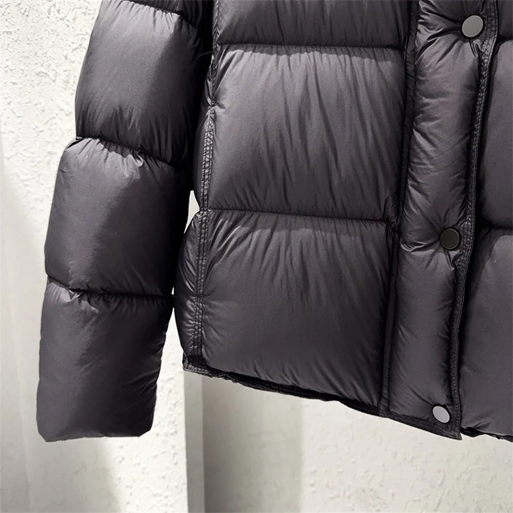 2026 New Short Hooded Warm Cotton Padded Coat Female Fashion Outerwear Korean Thick Overcoat Top Down Jacket Women Parkas Winter