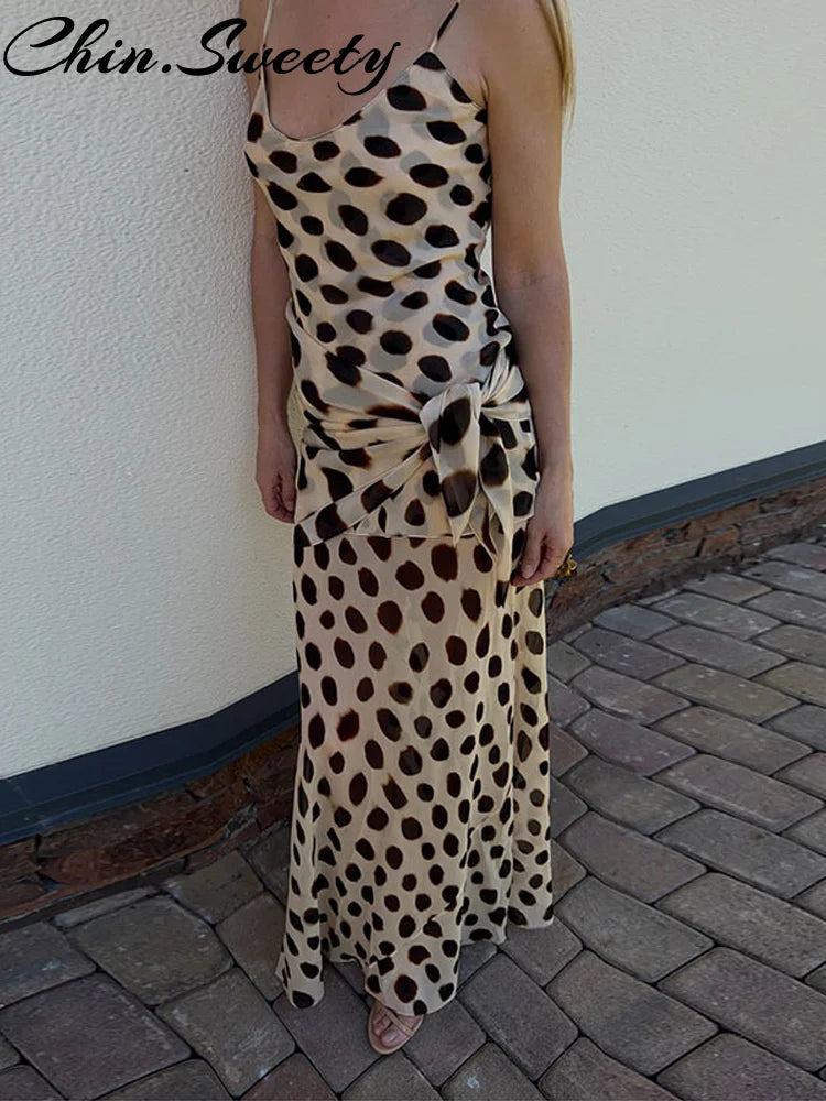 Urban Long Dress Animal Print Women Dress Sexy V-neck Ruched Drawstring Female Dresses 2026 Summer Party Lady Street Robe