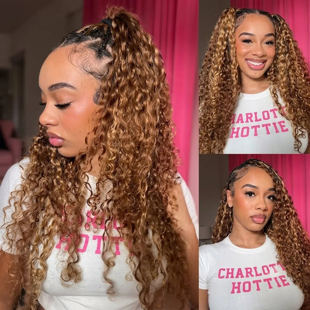 Highlight Miracle Knots Feather Crochet Human Hair For Braiding 100% Human Hair Extensions Burmese Curly Crochet Hair Braids