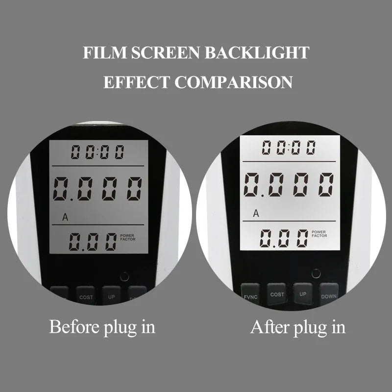 LCD Digital Display Electrical Energy Monitor Socket Backlight Watt Meter Socket EU Plug Real-time Wattage Voltage AMP Meter