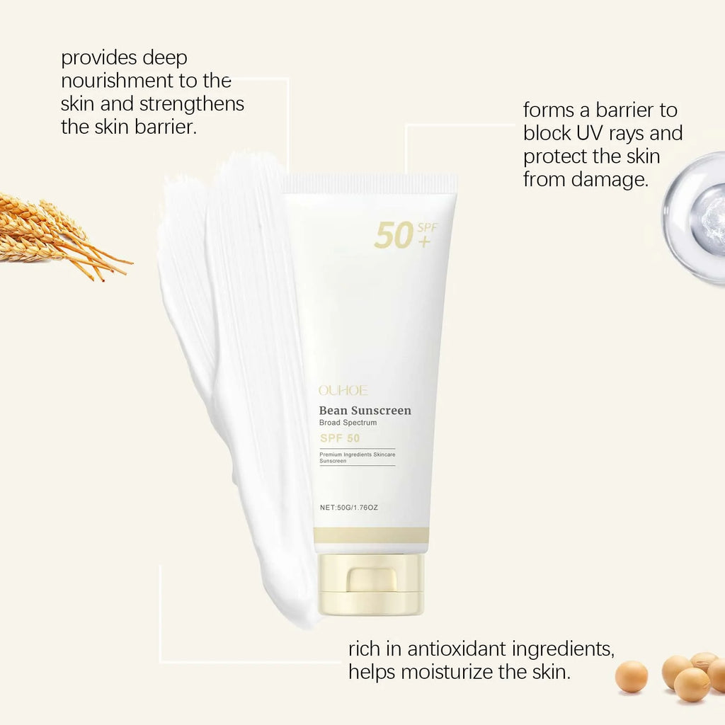 SPF 50+ Mild Moisturizing Sunscreen Soothe Cool Sunblock UVA/UVB Brighten Anti Oxidate Sun Prevent Sunburn Moisturize Sunscreen