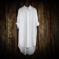 XS-5XL Mens Mid-Length Couple Casual Shirt Streetwear Fashion Korean Version Youth Campus Long-Sleeve Cape Cloak Shirt Mens wear