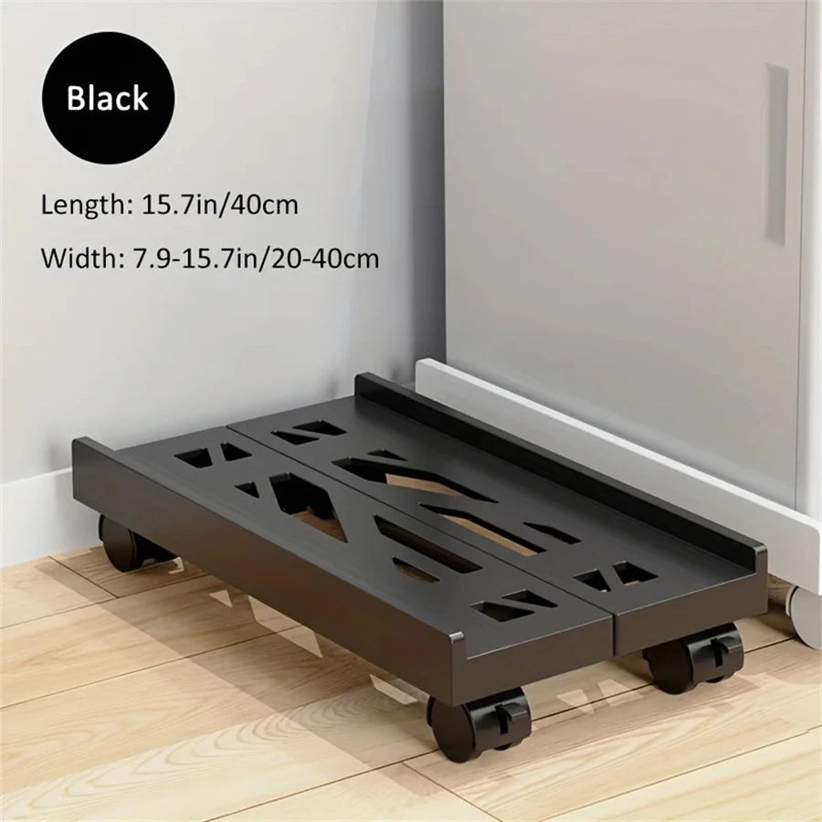 Adjustable Mobile CPU Stand Heavy-Duty PC Tower Stand With 4 Caster Wheels Ventilated Under Desk CPU Holder PC Floor Cart
