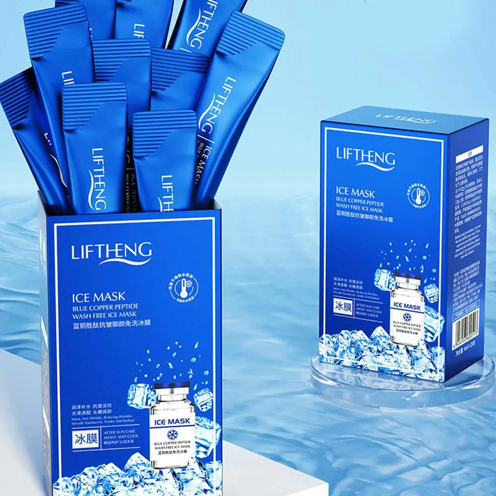 Blue Copper Peptide Face Serum Moisturizing Plumping and Radiant Skin Care Rejuvenation Repair Facial Essence