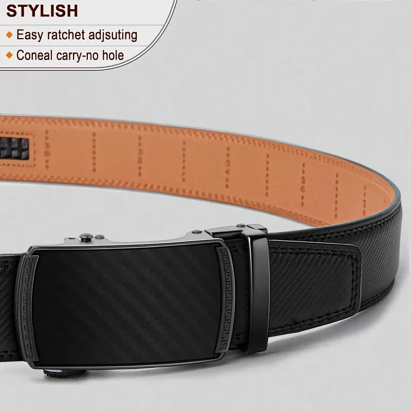 Men's Genuine Leather Cowhide Belt, For Dress Pants