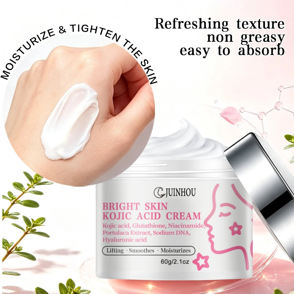 JUINHOU Lightweight Non‑greasy Moisturizing Face Cream For Dull Skin Daily Facial Hydrating Brightening Skin Care For Home Skin