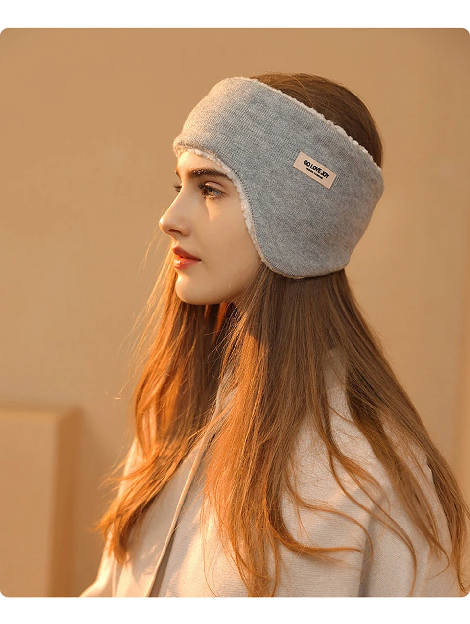 GTUBIKE Winter Earmuffs Headwear Anti-cold Warm Thickened Fleece Ear Protection Head Cover Windproof Thermal Running Headband