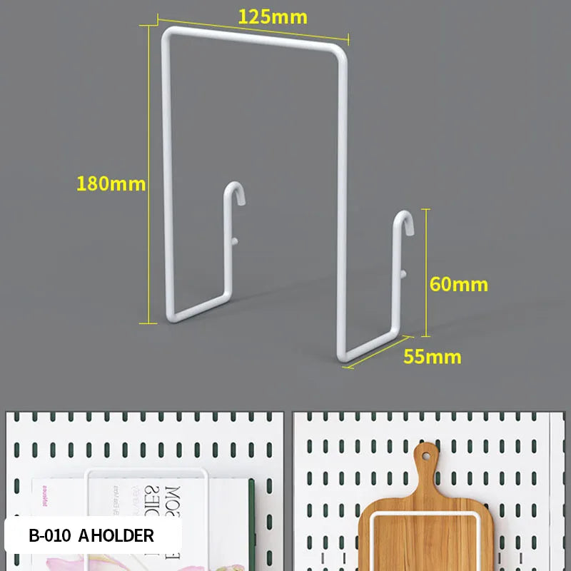 Study Room Pegboard with Shelves Tool Free Wall Grid Scratch Proof Easy to Install for Computer Desk Accessories
