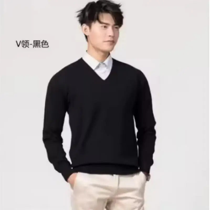 Cashmere Cotton Blended Thick Pullover Men Sweater 2025 Autumn Winter Jersey Hombre Jumper Pull Homme Hiver Knitted Sweaters