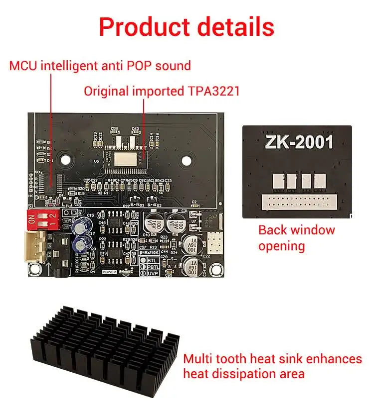 2*100W TPA3221 Stereo Digital Class D Amplifier Board High Power PBTL Mono 200W Audio AMP