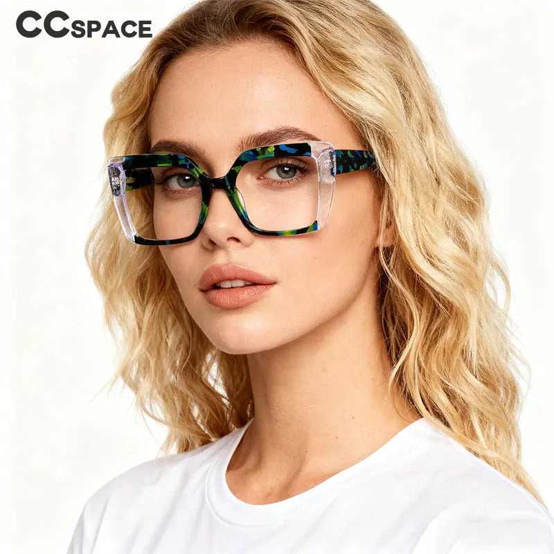 Square Big Frame Acetate Fiber Glasses Optical  Myopia Prescription Glasses Reading Glasses Ladies Customization Photochromic