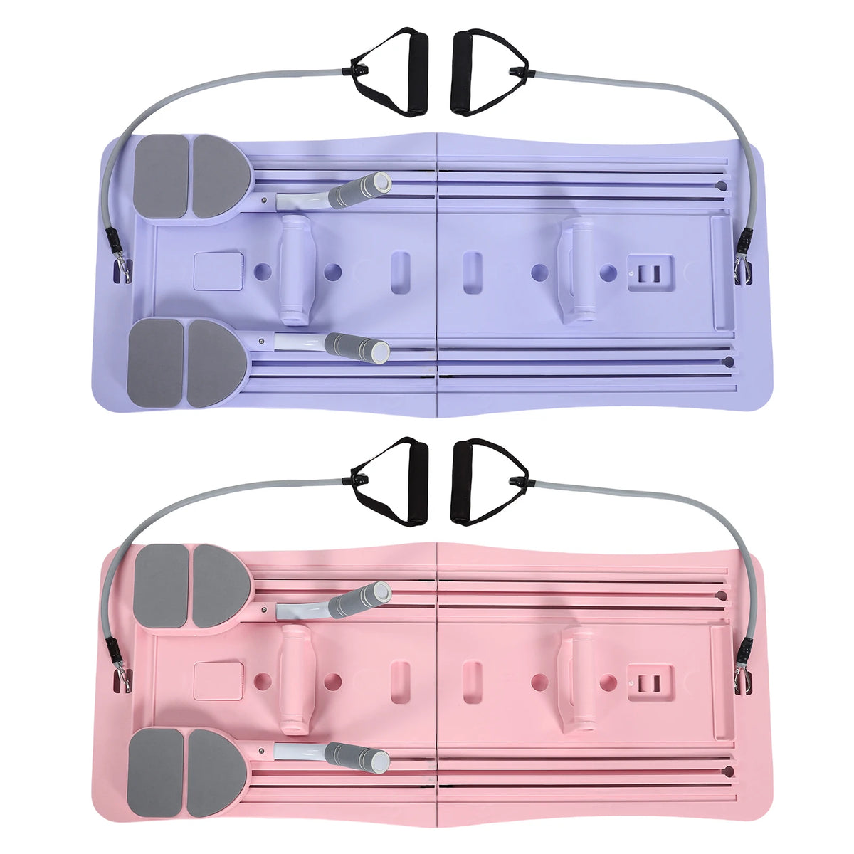 At Home Pilates Board Foldable 4-in-1 Exercise Ab Wheel Roller Exercise Equipment for Home Gym Workout Fitness Core Trainer