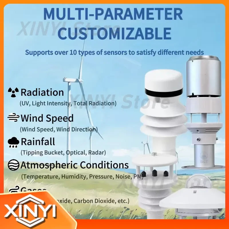 IoT LoRaWAN PV Solar Power Professional Modbus Weather Station for Automatic Wireless WiFi Solar Meteorological Station