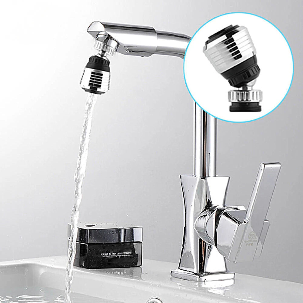 Sink Tap Rotatable Water Bubbler 360 Degree Rotating Water Swivel Faucet Head Aerator for Kitchen