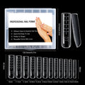 BNG Top Forms for Nails Dual Forms Nails Forms for Extension Full Cover Quick Building Gel Mold Tips Poly Nail Gel Mold