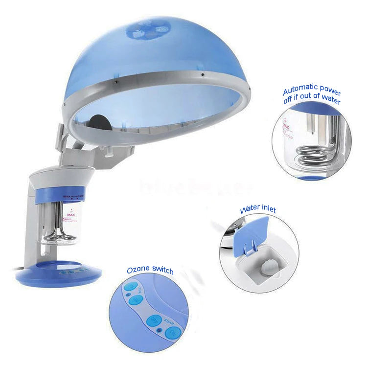 Professional 2 in 1 Hot Nano Hair Steamer Ozone Steaming Face Facial Cleaning Vaporizer Skin Care Beauty Salon Tools Nebulizer