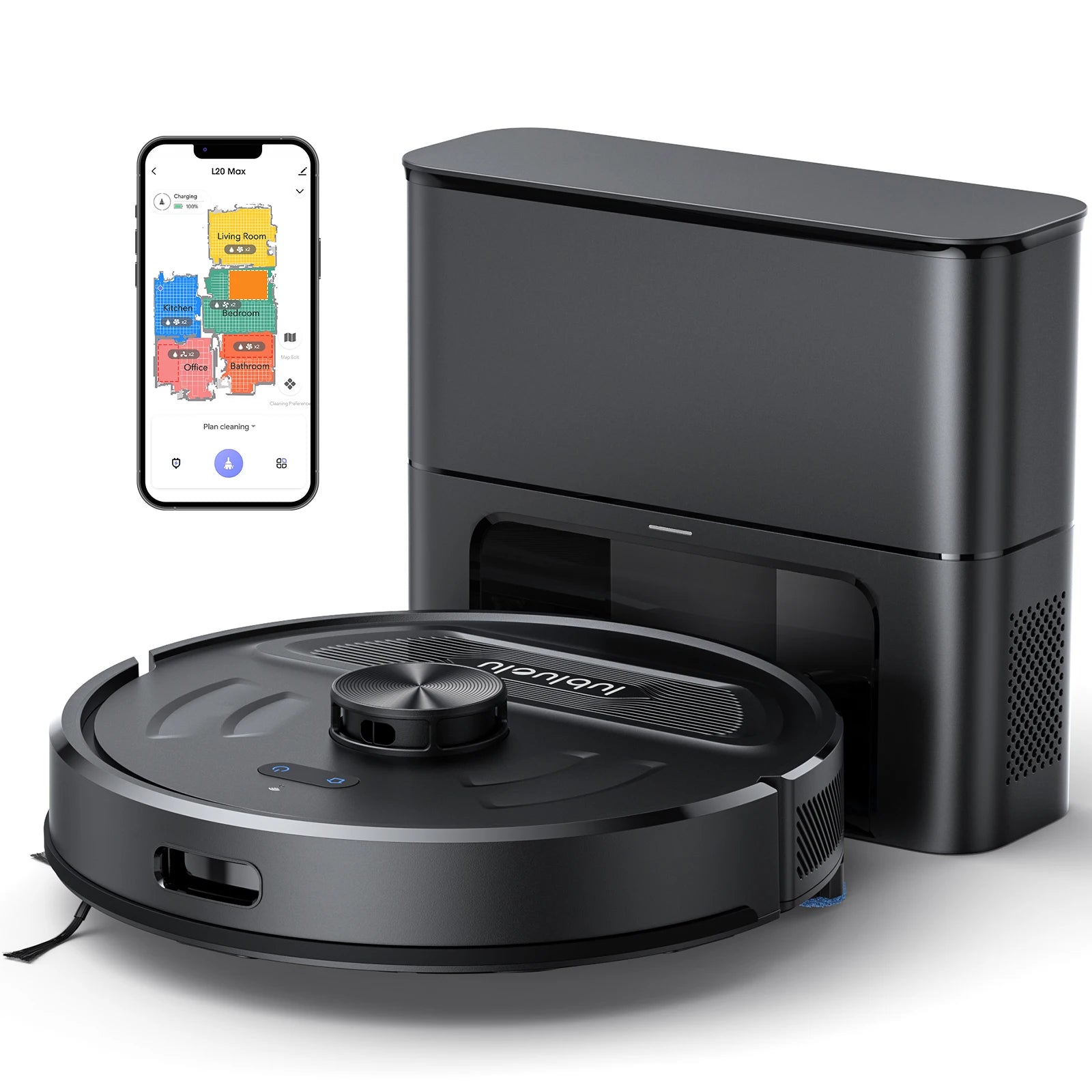 Lubluelu L20Max Self-Emptying 3-in-1 Robot Vacuum Mop - 6000Pa Suction LiDAR Navigation Large Dust Bag Hands-Free 120min Runtime