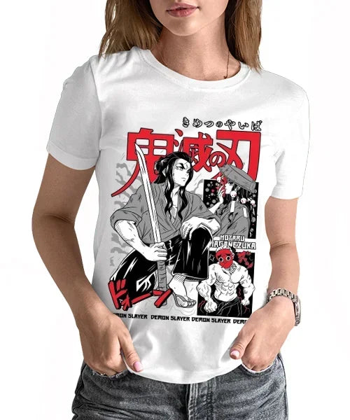 Camiseta unisex Demon Slayer Hotaru Haganezuka Etapas Cotton anime T-shirt