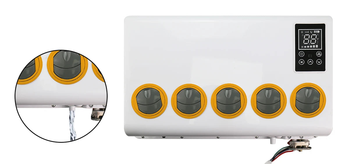 12V 24V Universal Refrigeration Automobile Air Conditioner Wall-mounted Evaporator Assembly For Engineering Vehicle Truck RV