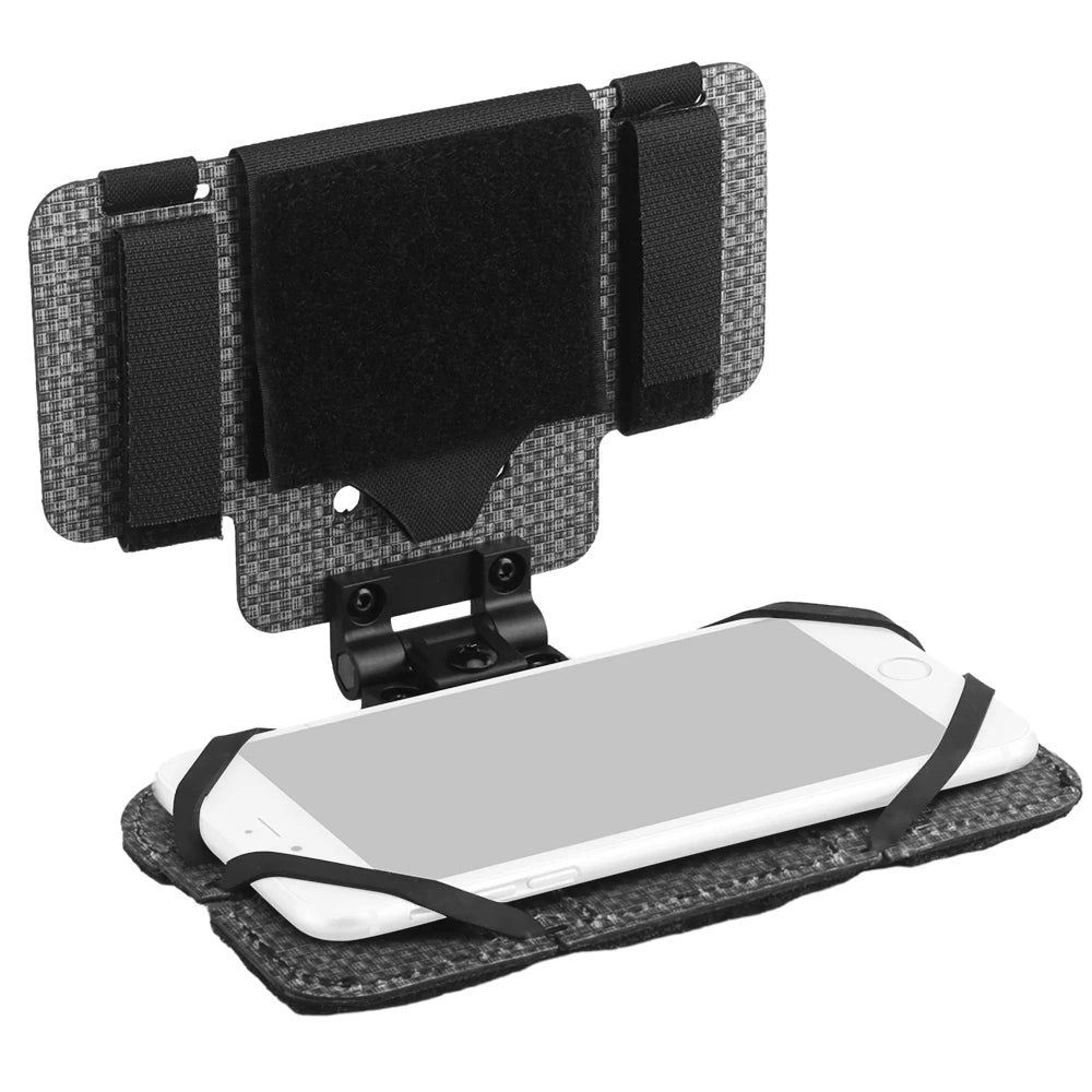 Tactical Phone Pouch with MOLLE/PALS Strap, Foldable Chest Phone Holder for Navigation & Tactical Vest Accessory