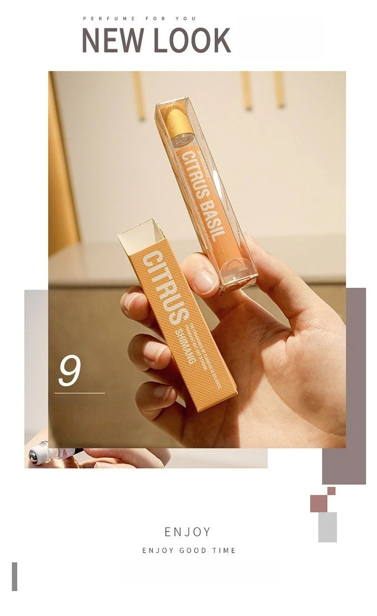 Floral Roll-On Perfume for Women & Men Long Lasting Light Fragrance Popular Scent for Young Girls Students Portable 10ml Parfum