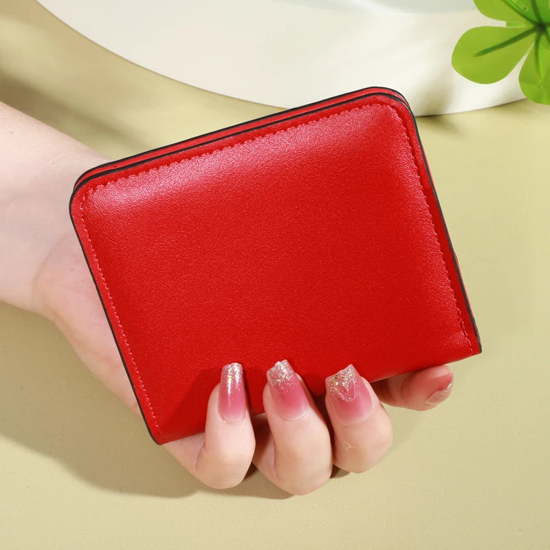 PU Minimalist Wallet - Snap Closure, Zip Pocket, Multifunctional Credit Card Holder, Casual Unisex Bag for Daily Use with