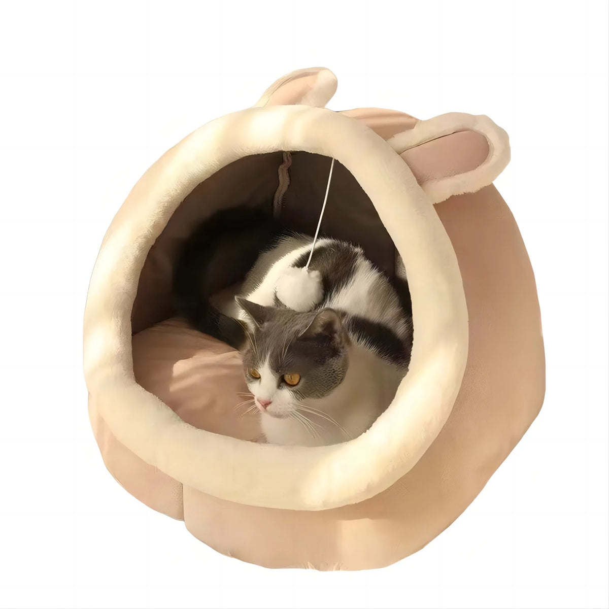 h Tent Cave Bed for Cats Small Dogs Self-Warming Cat Tent Bed Cat Hut Comfortable Pet Sleeping Bed Foldable Removable Washable