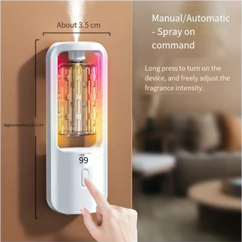 2026 New Mini Rechargeable Wall Mount Auto Aroma Diffuser Timed Fragrance Dispenser Bedroom Bathroom Odor Remover