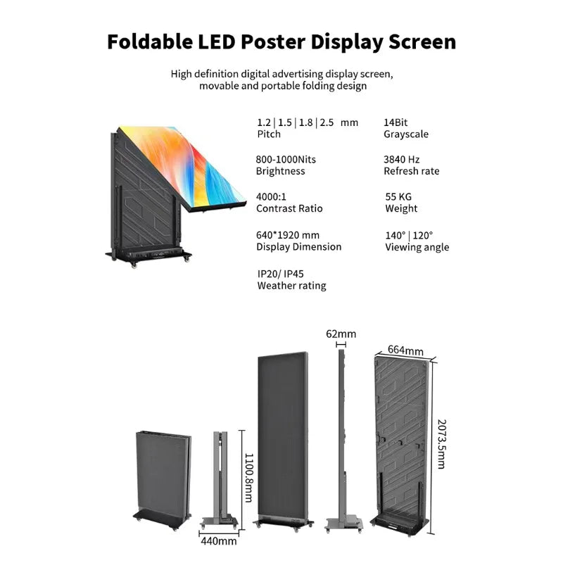 Indoor Portable Screen  Advertising Display Screen  Module