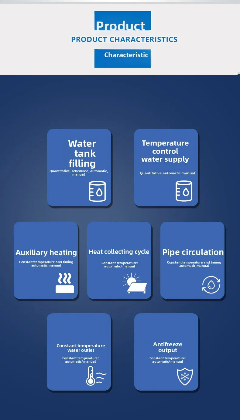 Collecting hot water engineering, heating control system touch screen + PLC intelligent thermostat sensor