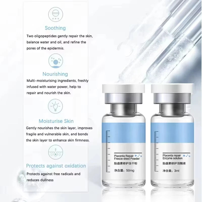 Facial Polypeptide Freeze-dried Powder Skin Booster 0.25mm Microneedle Serum Hydration Brightening Improve Elasticity Skin Care