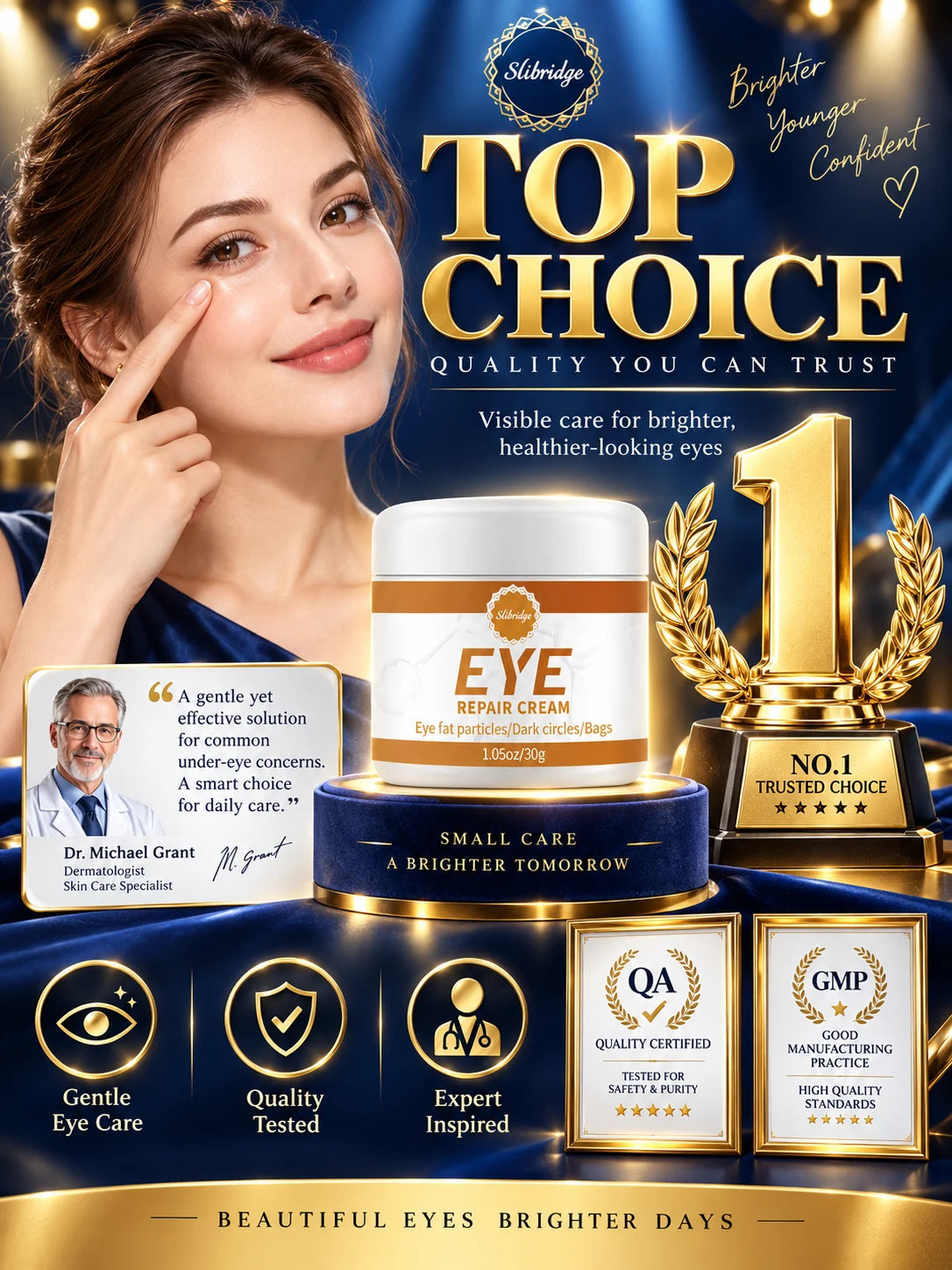 Fast Firming Eye Cream with Nourishes Eye Area Reduces Eye Bags Fades Dark Circles Daily Care for Men Women