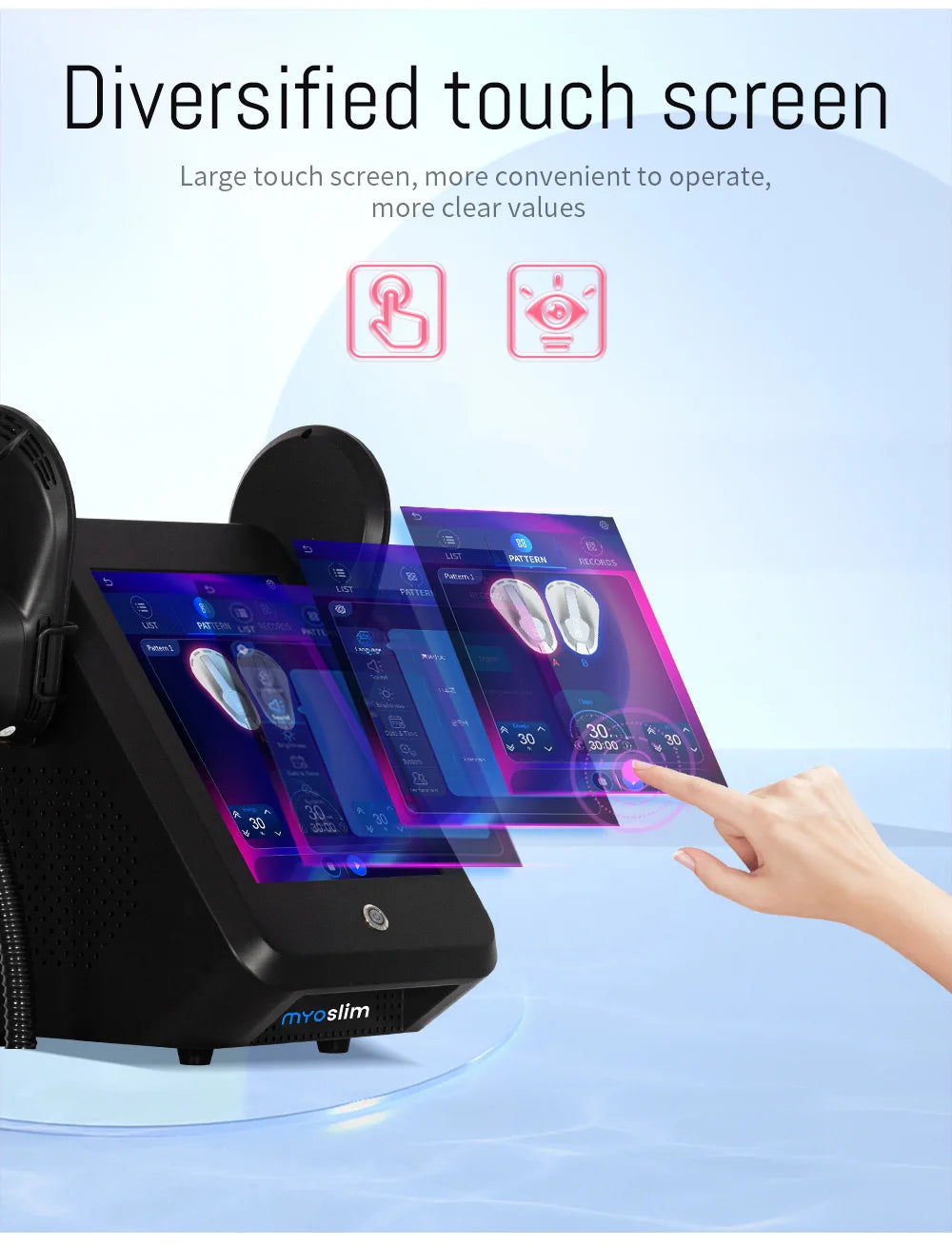 MYOSLIM New Portable EMS Body Sculpting Machine Electromagnetism Muscle Stimulator Weight Lose Beauty Equipment for Salon Home