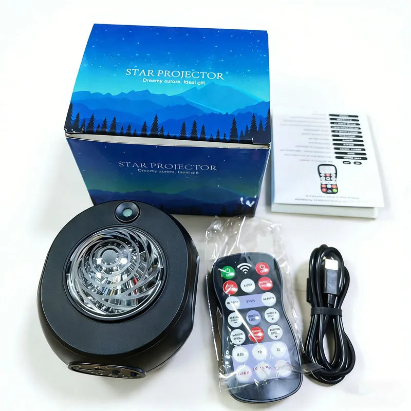 Galaxy Projector, Northern Lights Projection Lamp, Small Night Light with Timer and Remote Control for Bedroom and Living Room