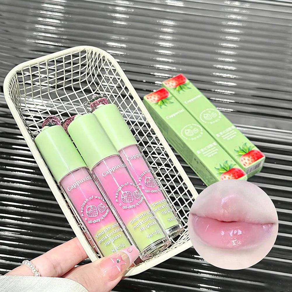 Water Light Moisturizing Hydrating Anti-Wrinkle Lip Gloss Care Korean Style Plump Lips Mirror Type Unisex Winter Essential