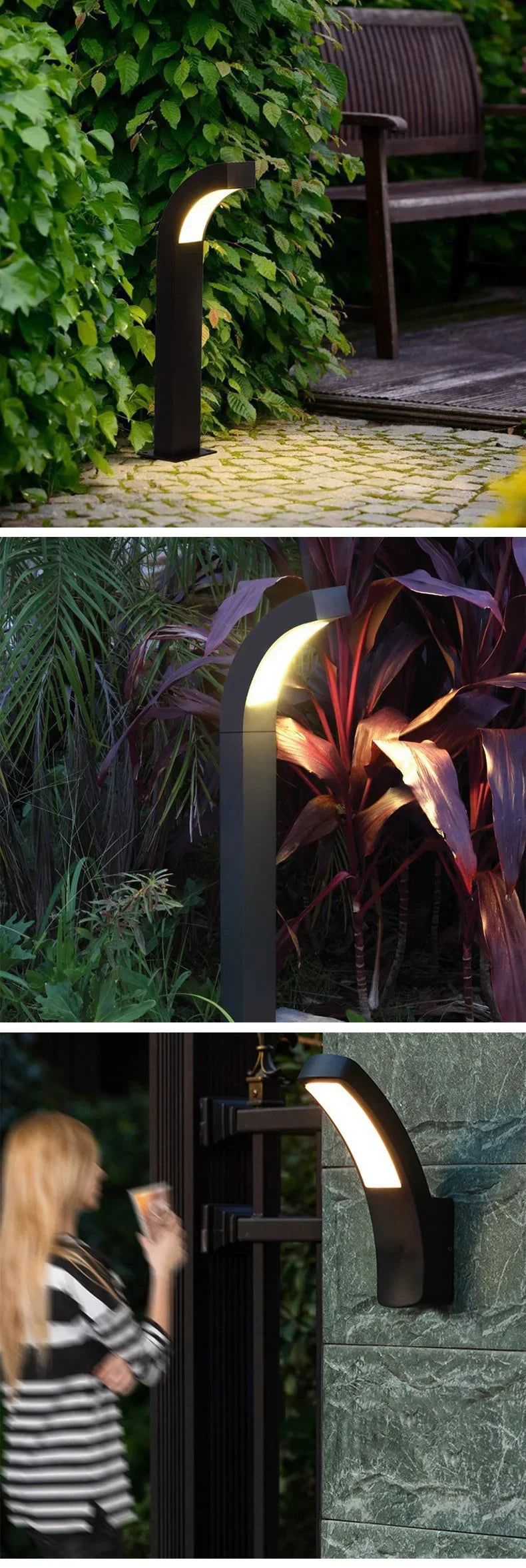 85-265V Indoor Outdoor LED Wall lamp For Garden Street Lighting Aluminum Modern Minimalist LED Wall Light Waterproof IP65 12W