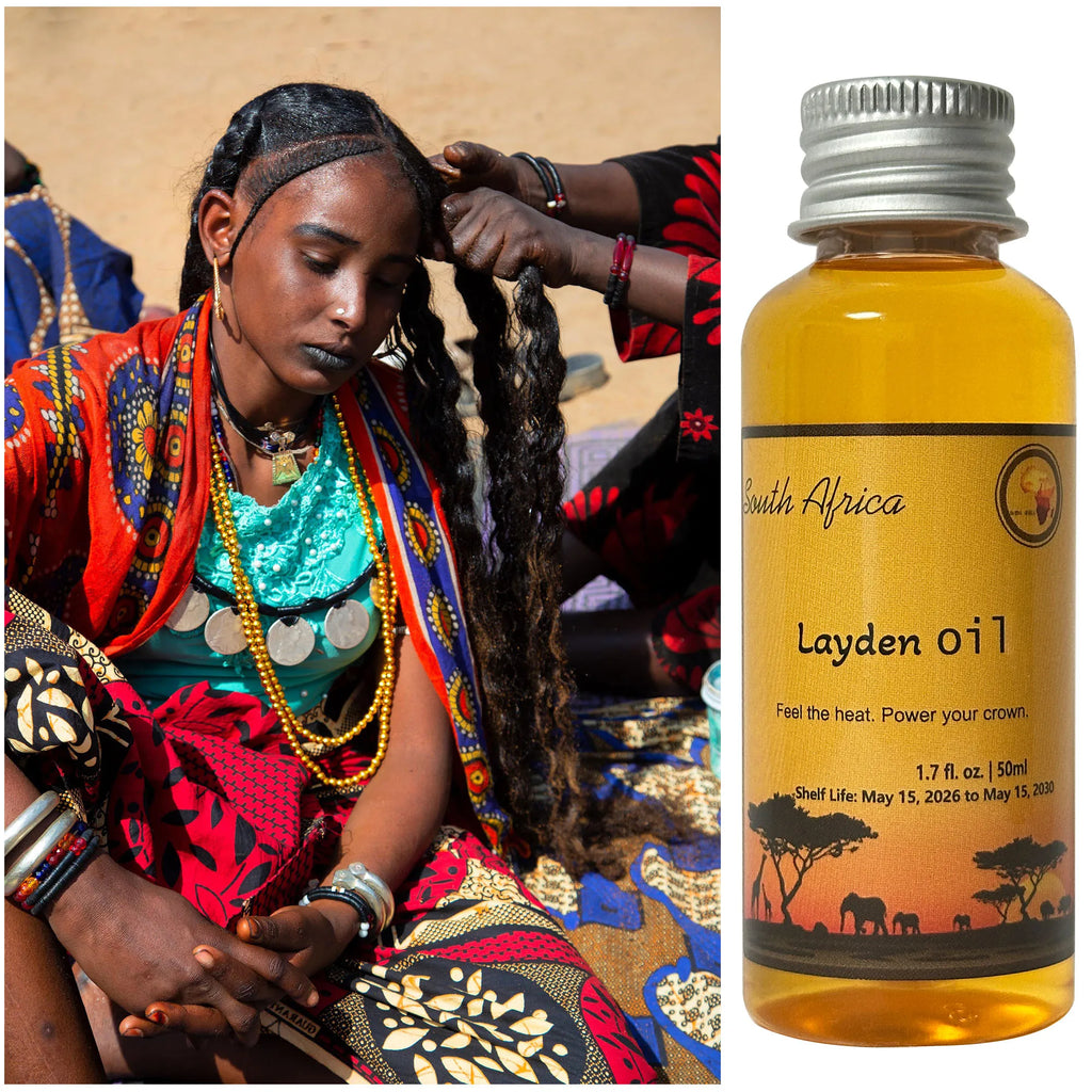 One Touch to Gorgeous with African Traditionally Cold-Pressed Layden Nourish Oil Scalp & Hair Roots Strengthening