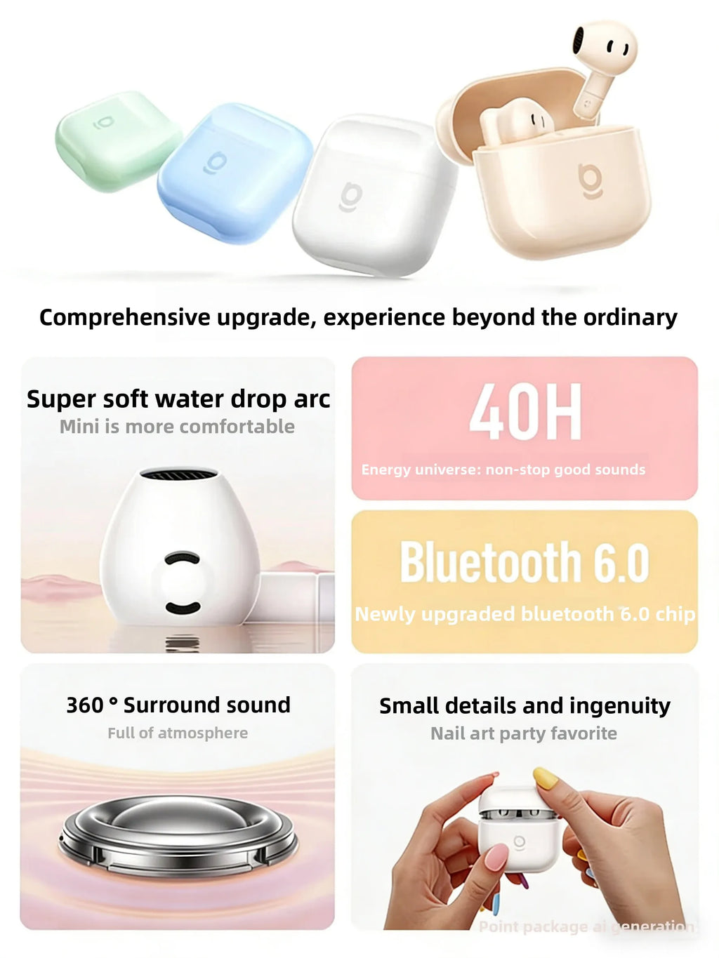 Baseus Bass BS2 Lite True Wireless Earbuds Bluetooth 6.0 Semi-In-Ear-Kopfhörer 2-Mikrofon AI ENC 40H Spielzeit IP55 SuperBass Oh
