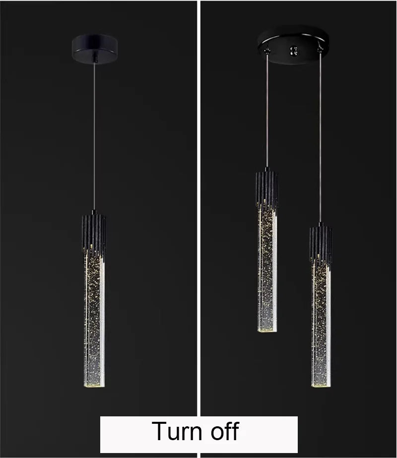 LED Pendant Lights Indoor Lighting Hanging Lamp Water Drop Bubble Crystall Bedroom Dining Room Decoration Pendente iluminação