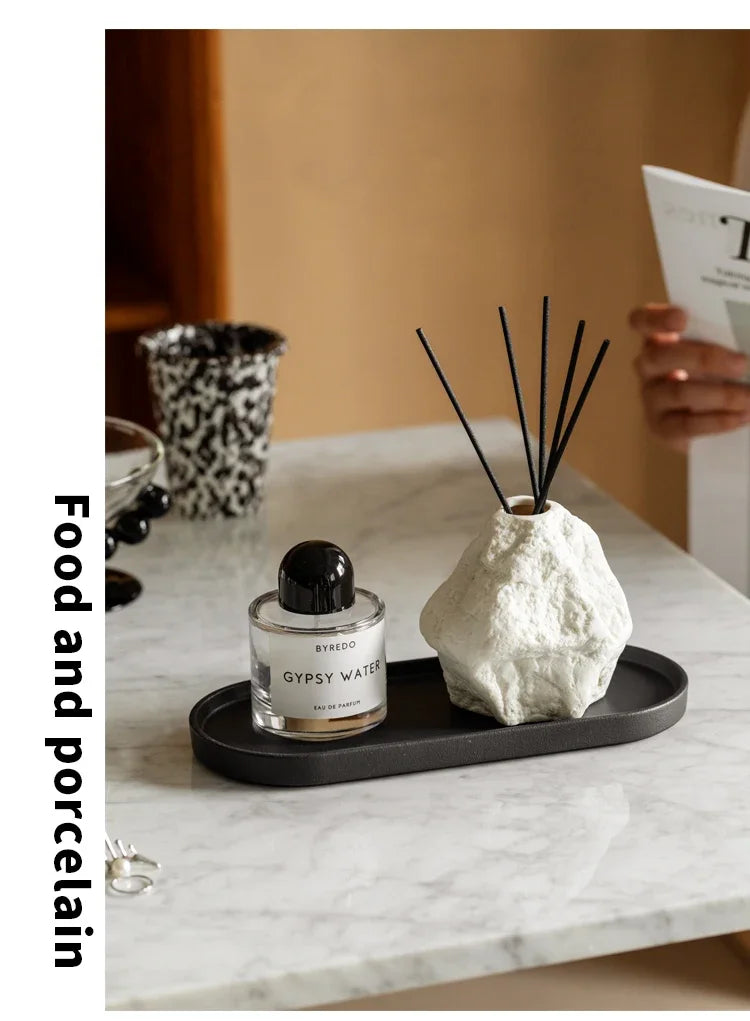 Nordic Style Creative Rock Aromatherapy Bottle Empty Bottle Living Room Decoration Toilet Ceramic No Fire Aroma Diffuser