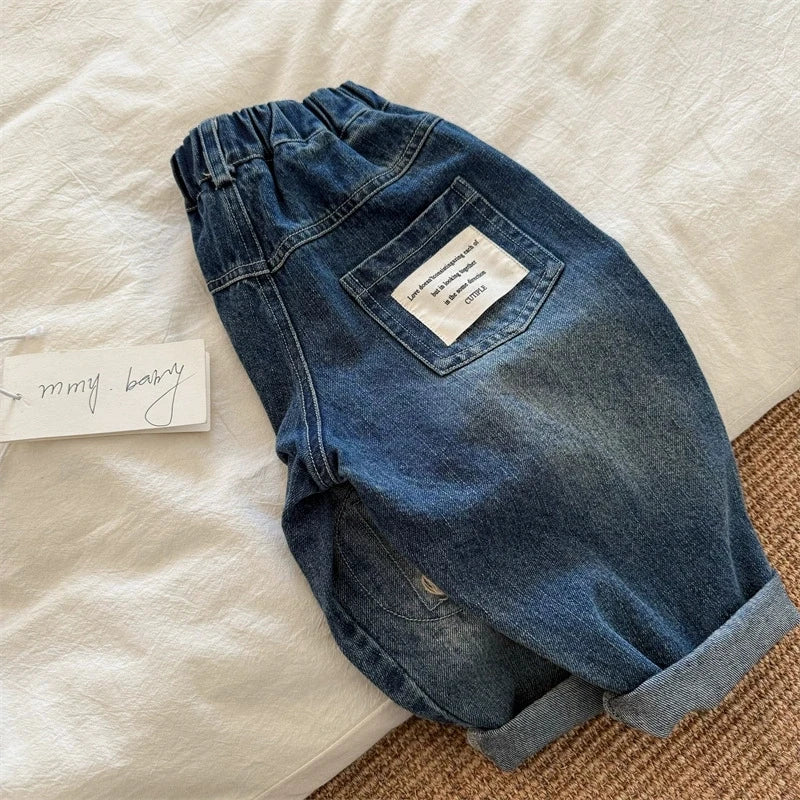 1 2 3 4 5 6 7 Years Boys Denim Pants Spring Autumn Casual Kids Pants Hole Birthday gift Fashion Boys Outdoor Children Clothing