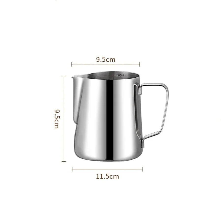 304 Stainless Steel Coffee Milk Frother Jug With Scale Cafe Barista Professional Steam Espresso Coffee Latte Art Kitchen Tools