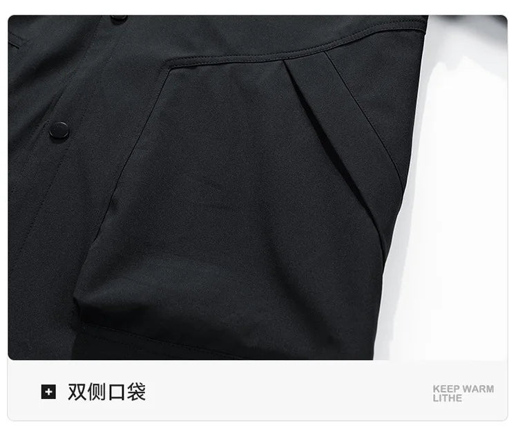 Big Size 9XL Men's Long Trench Coat Hood Fleece Thick Windbreaker Male Autumn Winter Lightweight Plus Large Oversize Hat Zipper