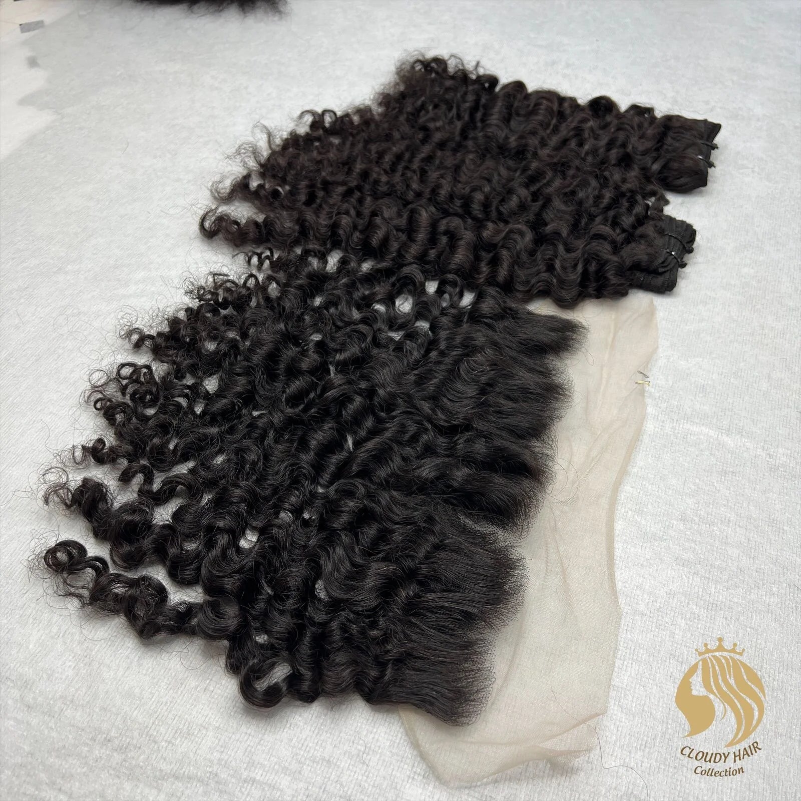 CDYHAIRVN High Quality Vietnamese Curly Bundles Closure Frontal Double Drawn Non-Remy Human Hair Extensions Wholesale Supplier