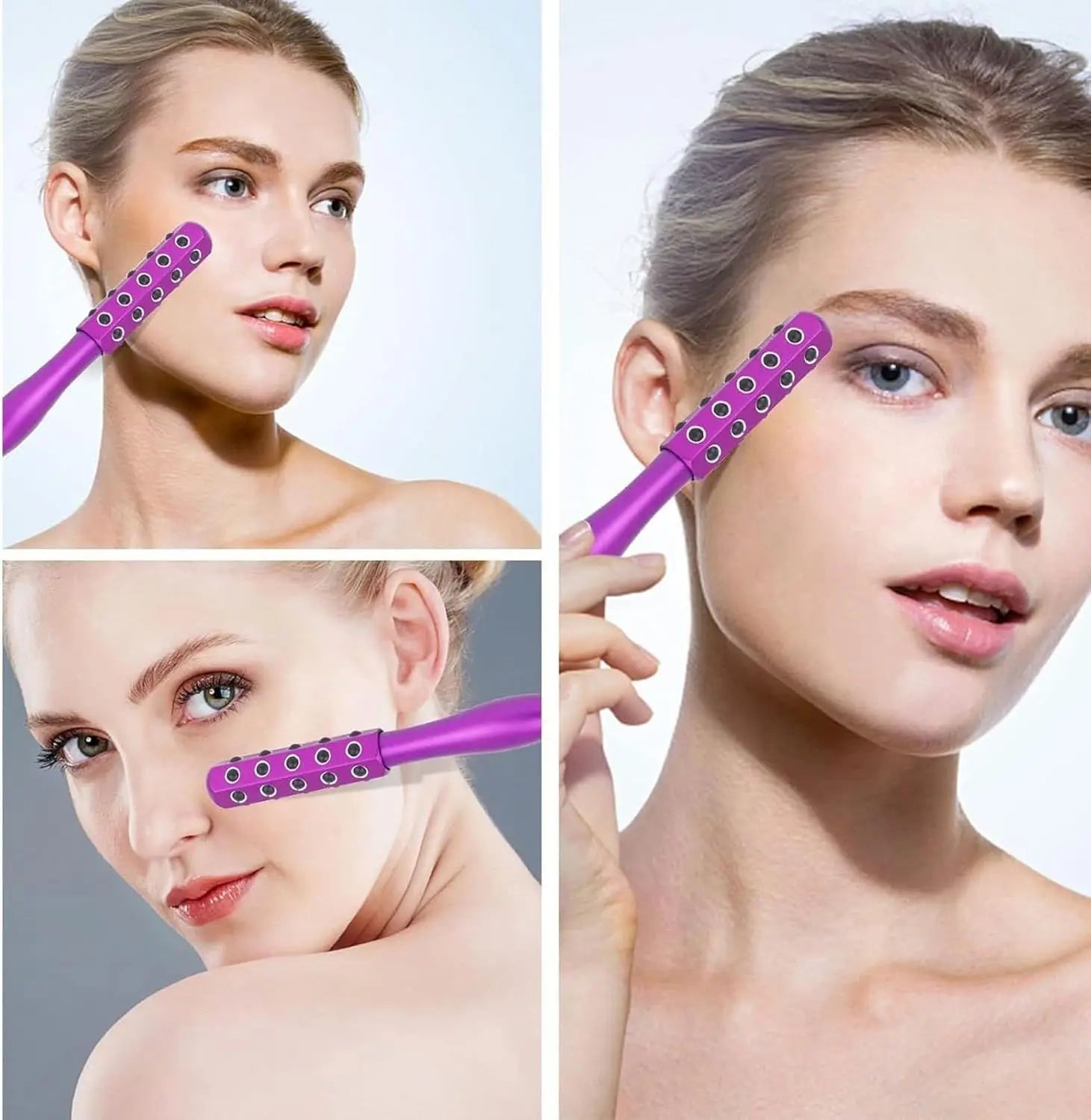 Germanlum Beauty Wand - Faclal Lifting And Massage Roller Massager - Non ElectricQuartz Stone Faclal Massage Tool,-Friendly