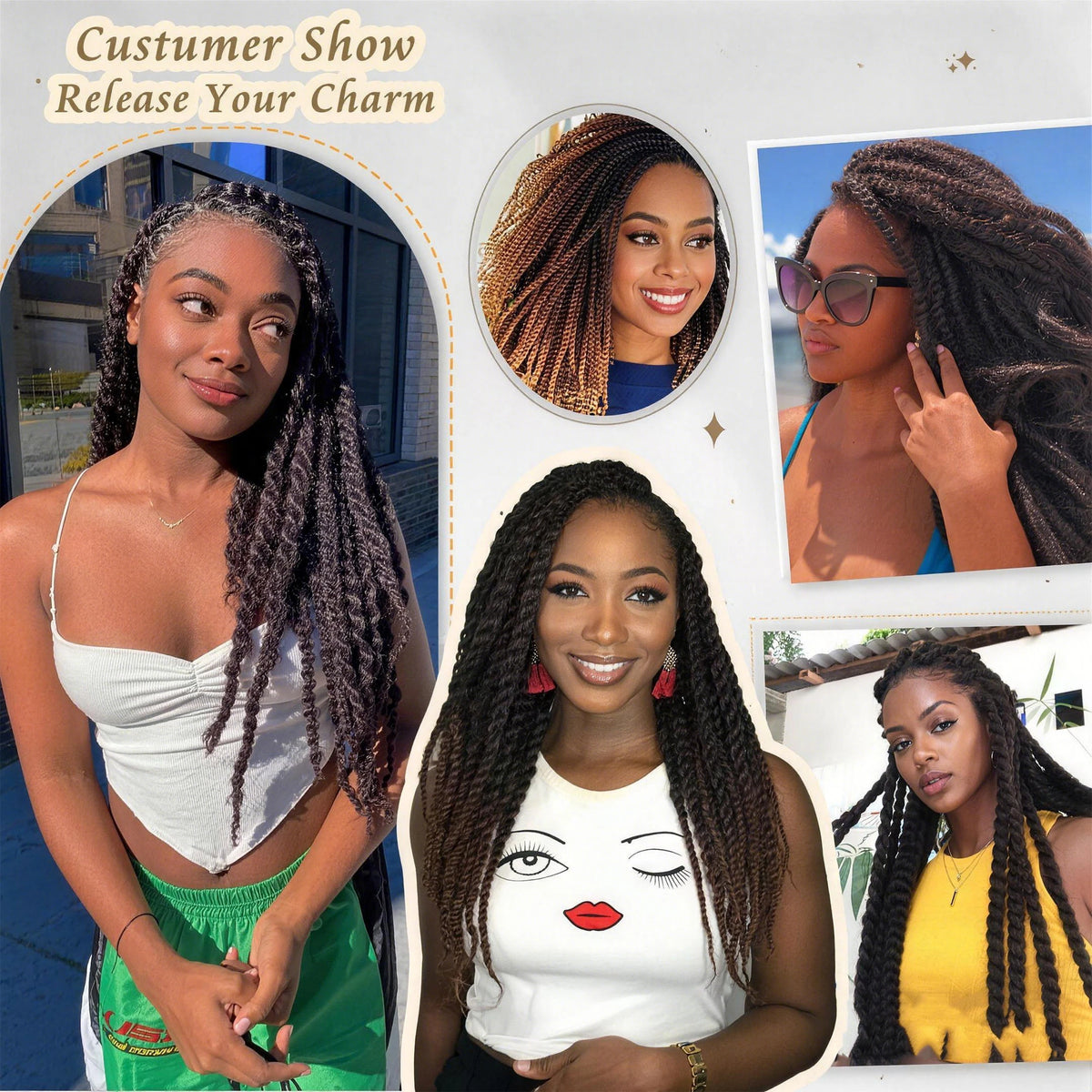 Afro Kinky Twist Crochet Hair Braids Marley Braid Hair 18inches Senegalese Curly Crochet Synthetic Braiding Hair Extensions