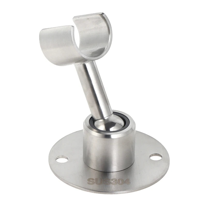 Stainless Steel Bathroom Easy Install Shower Head Holder Hotel With Screws Durable Heavy Duty Wall Mounted Home Adjustable Angle